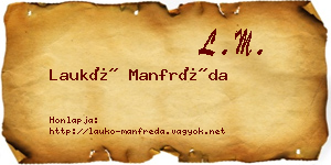 Laukó Manfréda névjegykártya